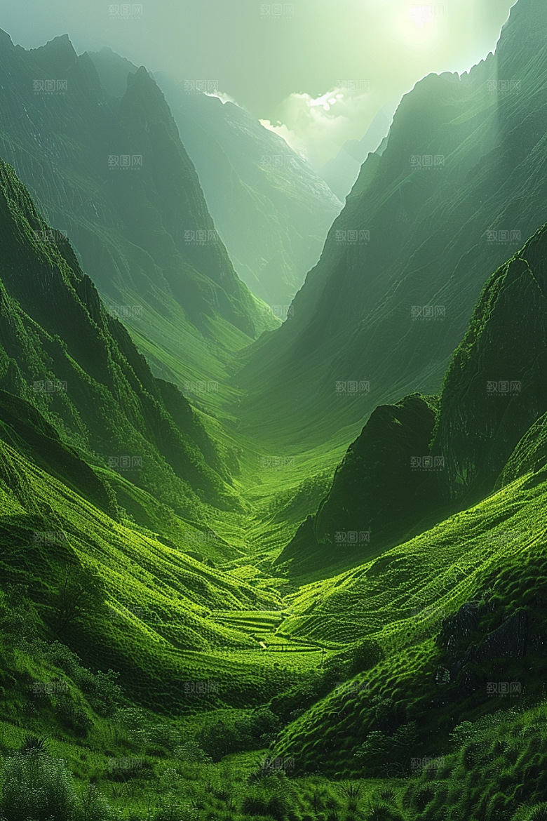 草原牧场绿色自然摄影图