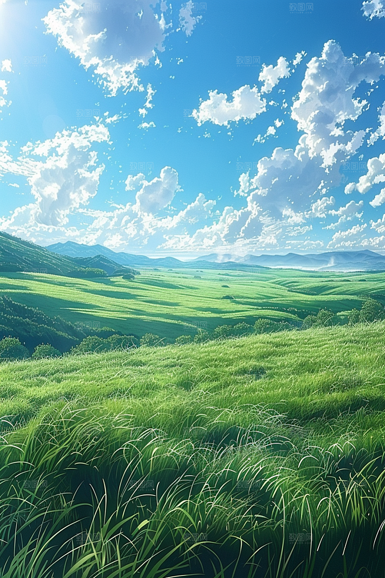 草原牧场西北内蒙古摄影图