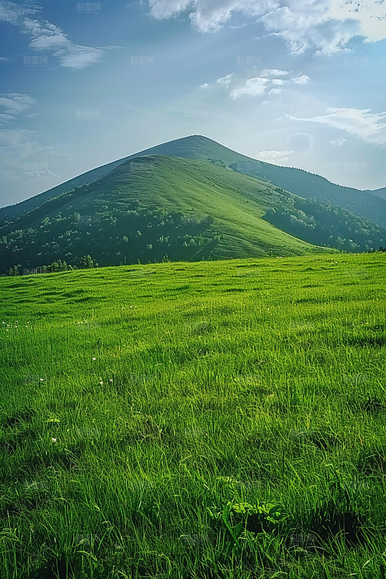 草地草原山野摄影图