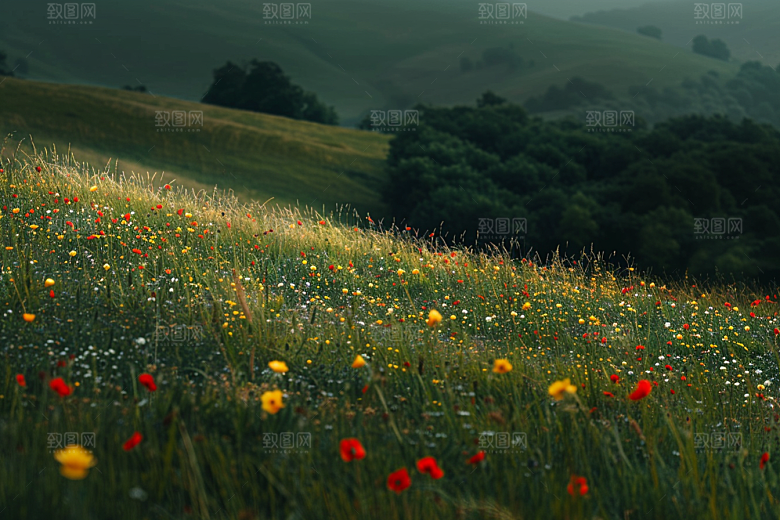 草地风景草场摄影图