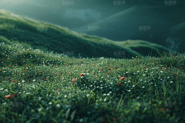草地风光绿色摄影图