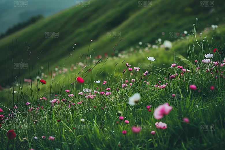 草地草场自然摄影图