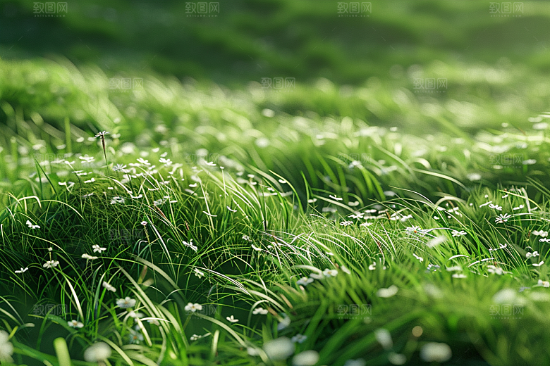 草地夏天山野摄影图