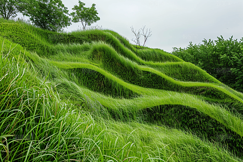 草地山野绿色摄影图