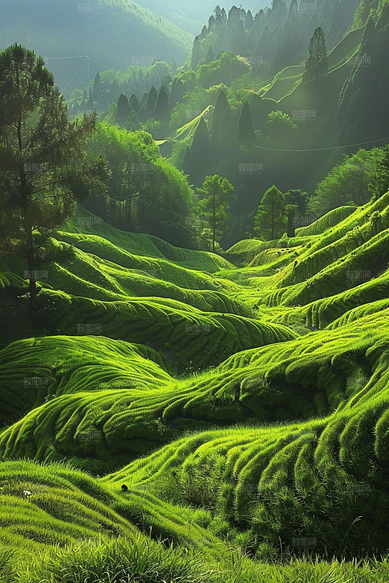 草地原野草场摄影图