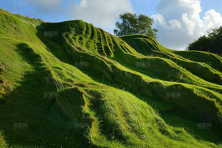 草地原野草场摄影图