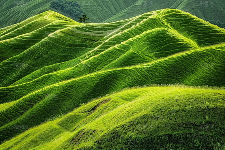 草地清新风景摄影图