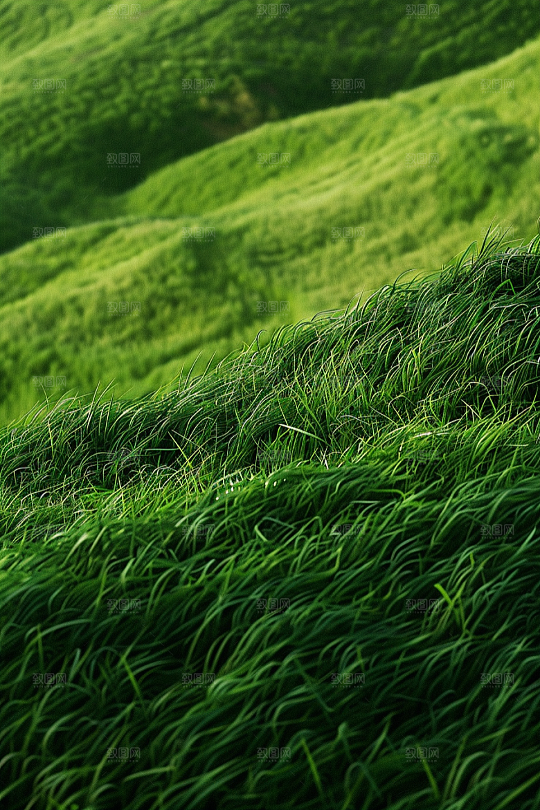 草地山野夏天摄影图