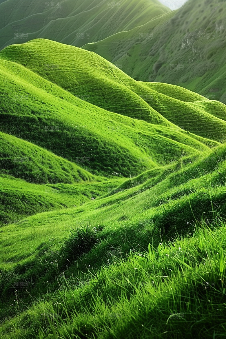 草地风景山野摄影图