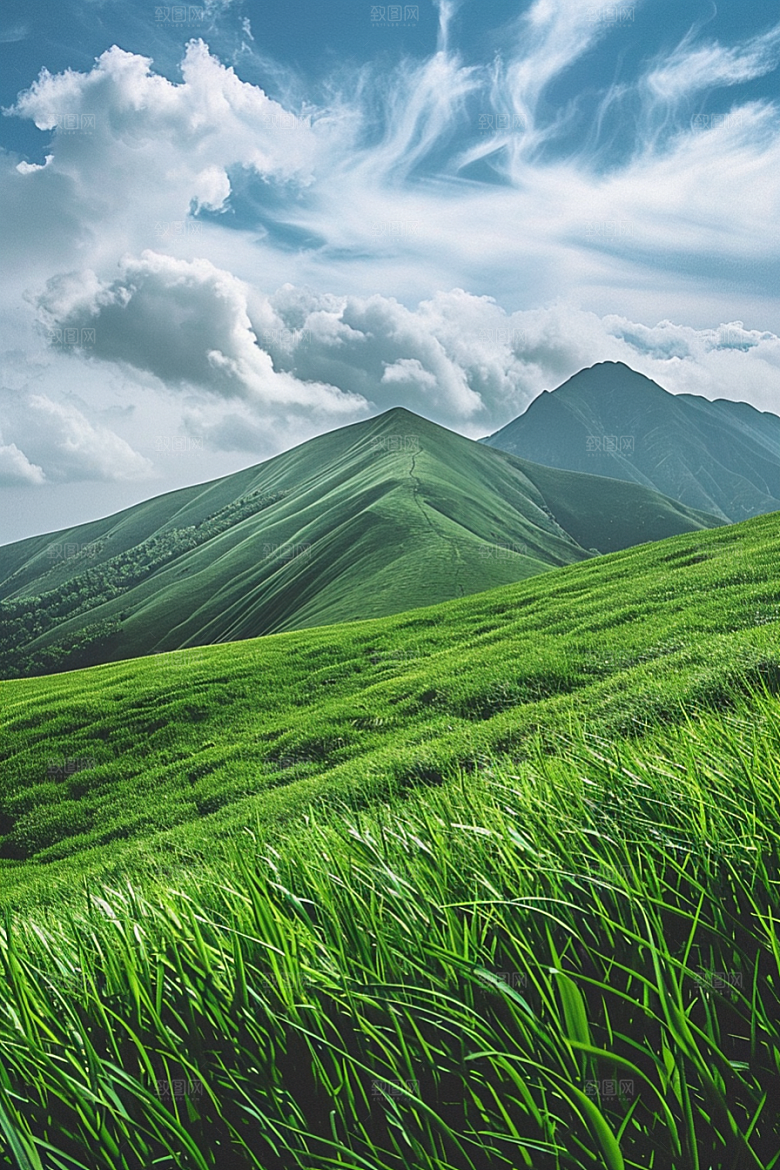 草地自然山野摄影图