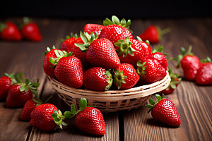 草莓水果美味摄影图