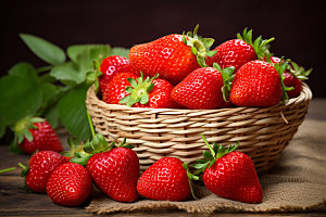 草莓水果春季上新摄影图