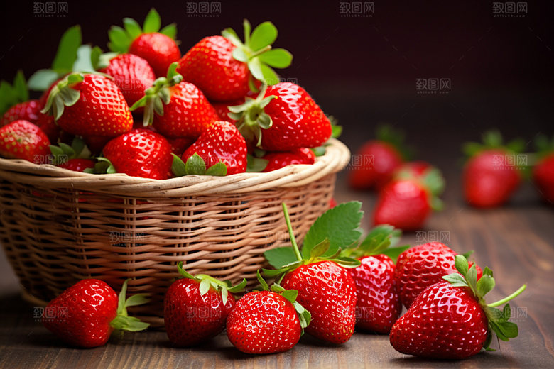 草莓美味水果摄影图