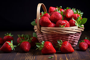 草莓高清美食摄影图