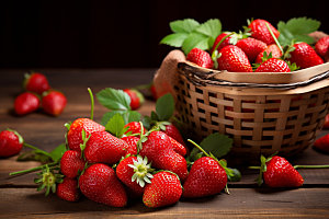 草莓美味高清摄影图
