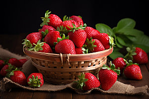 草莓高清春季上新摄影图