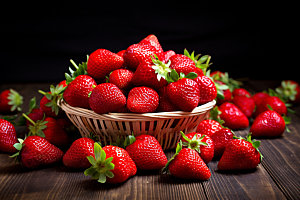 草莓水果美味摄影图