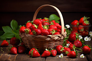 草莓美食春季上新摄影图
