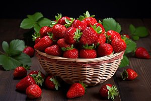 草莓高清美味摄影图