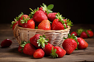 草莓美食美味摄影图