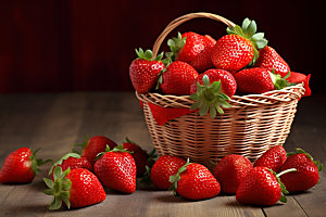草莓美味春季上新摄影图