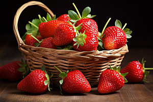 草莓美食水果摄影图