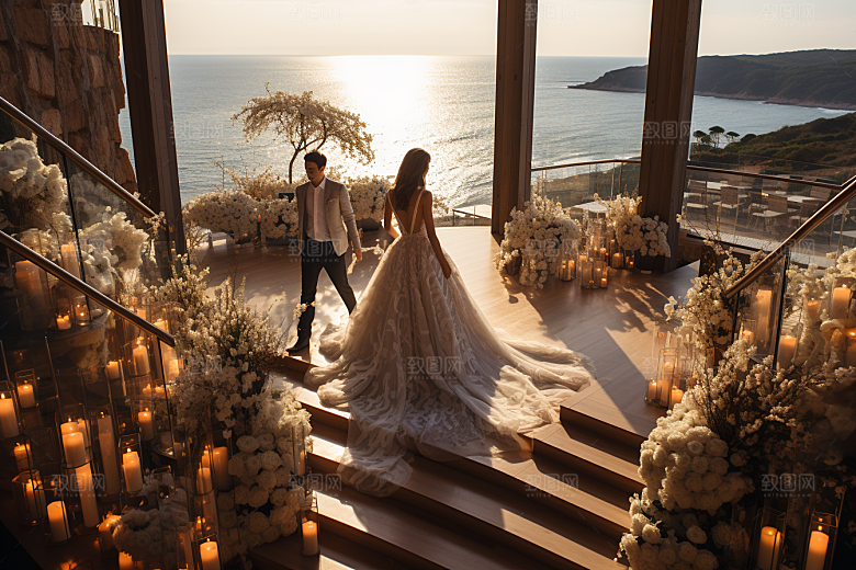 草坪婚礼自然高清素材