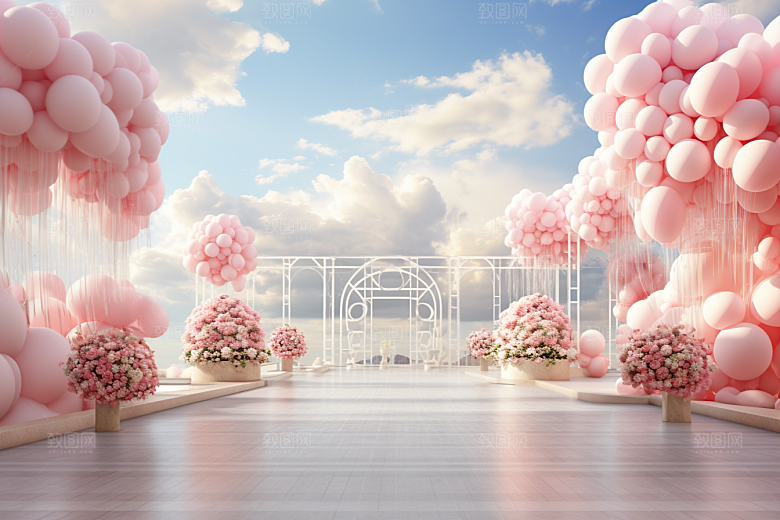 草坪婚礼高清梦幻素材