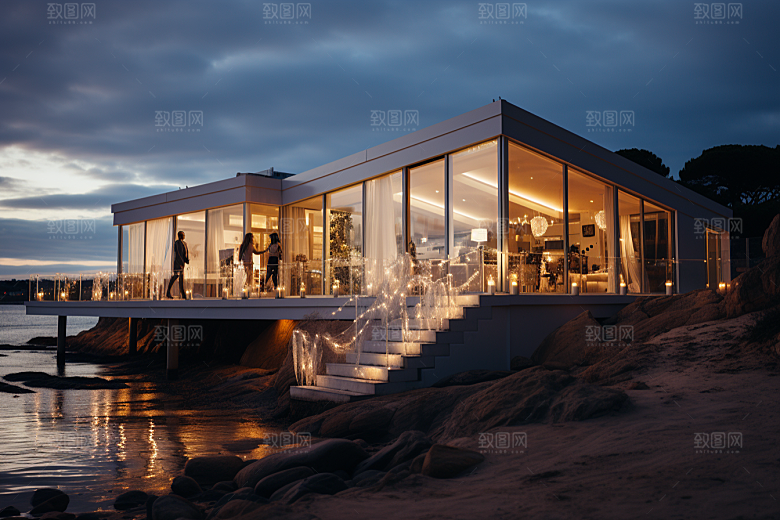 草坪婚礼场地布置浪漫素材