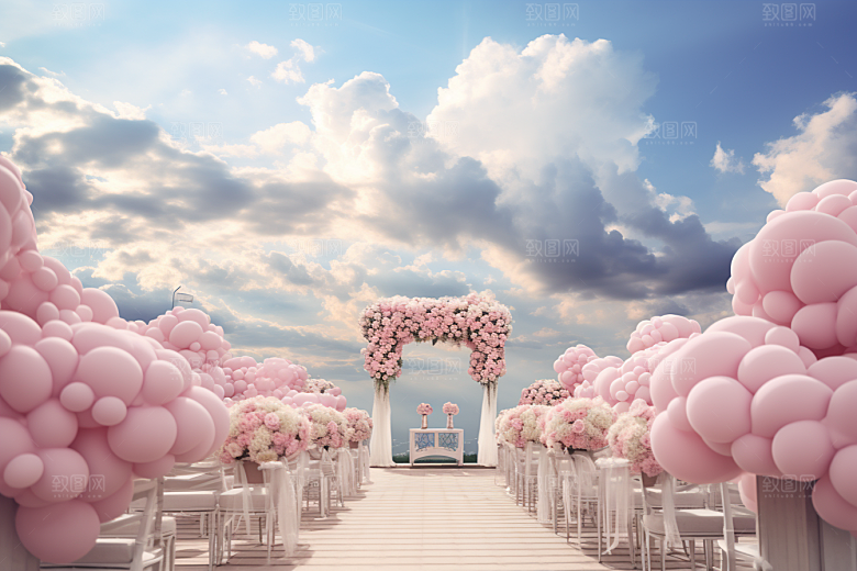 草坪婚礼高清爱情素材
