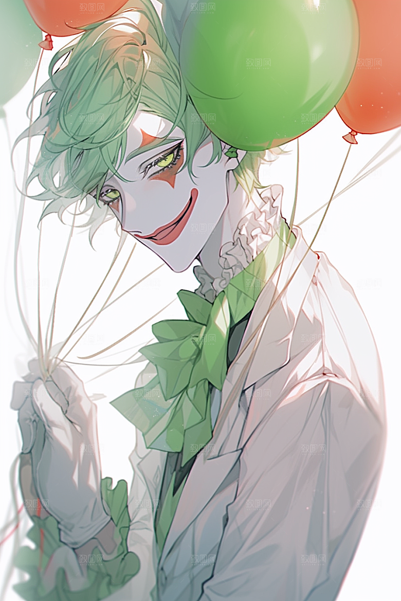 愚人节小丑高清可爱插画