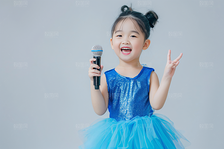 声乐课教学表演摄影图