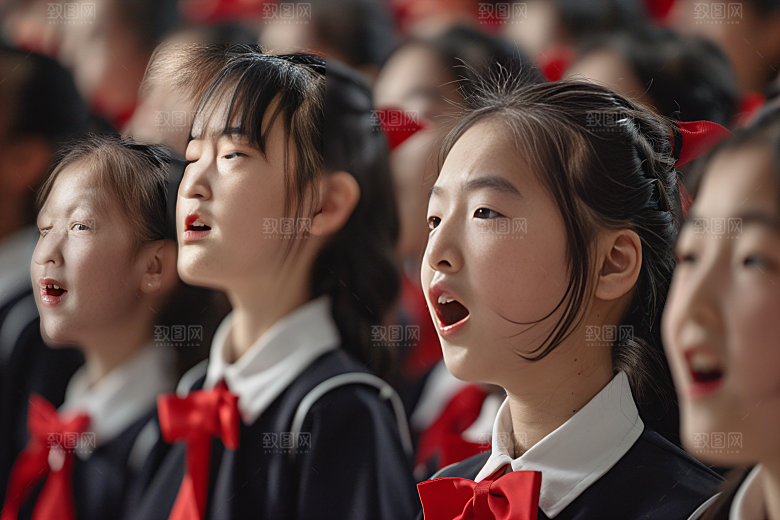 声乐课唱歌高清摄影图