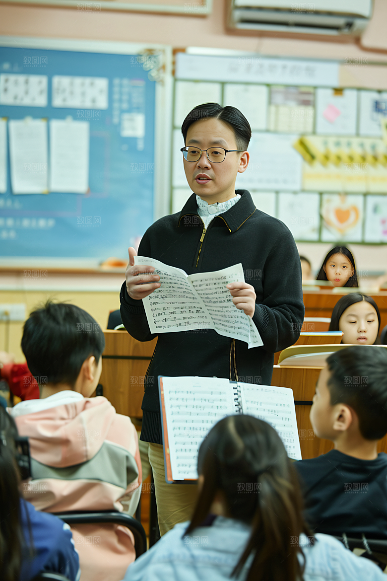 声乐课教学课程摄影图