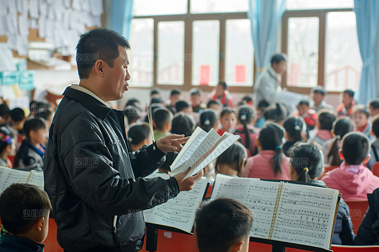 声乐课教育教学摄影图