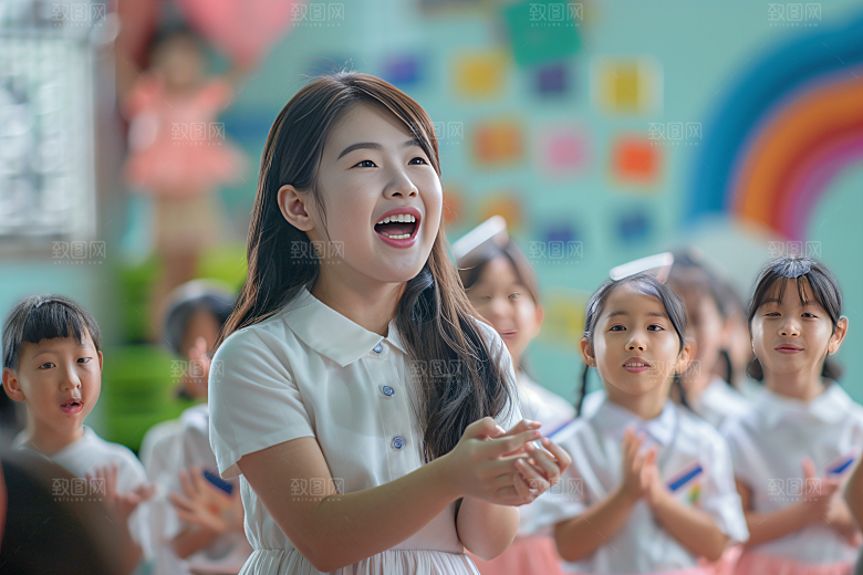 声乐课肖像艺术培训摄影图