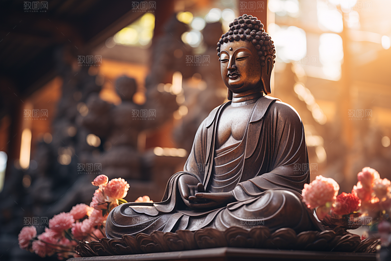 禅意佛像平和宗教素材