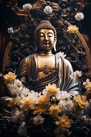 禅意佛像宗教高清素材