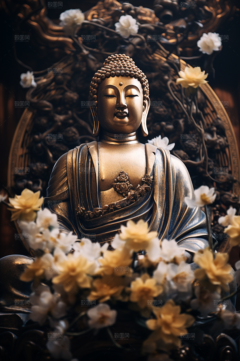 禅意佛像宗教高清素材
