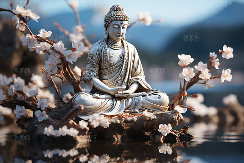 禅意佛像氛围高清素材