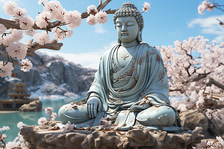 禅意佛像高清宗教素材