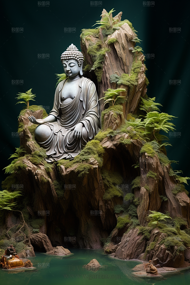 禅意佛像平和宗教素材