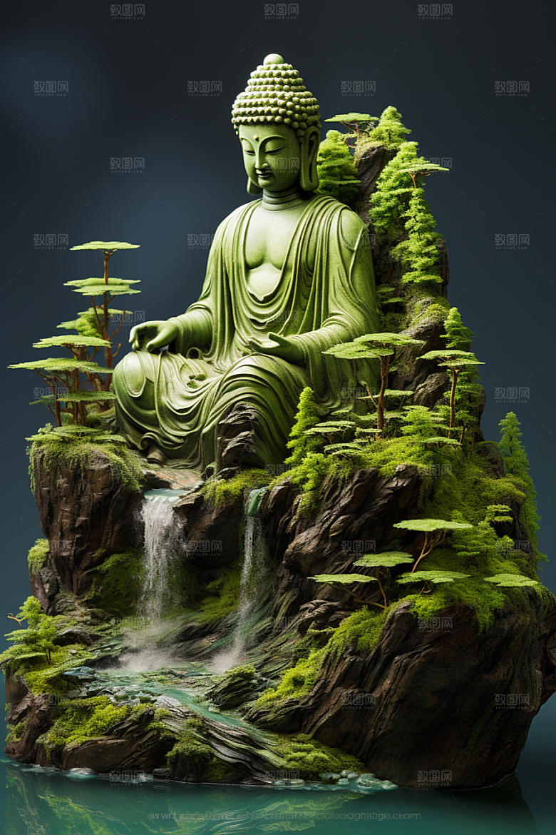 禅意佛像氛围高清素材