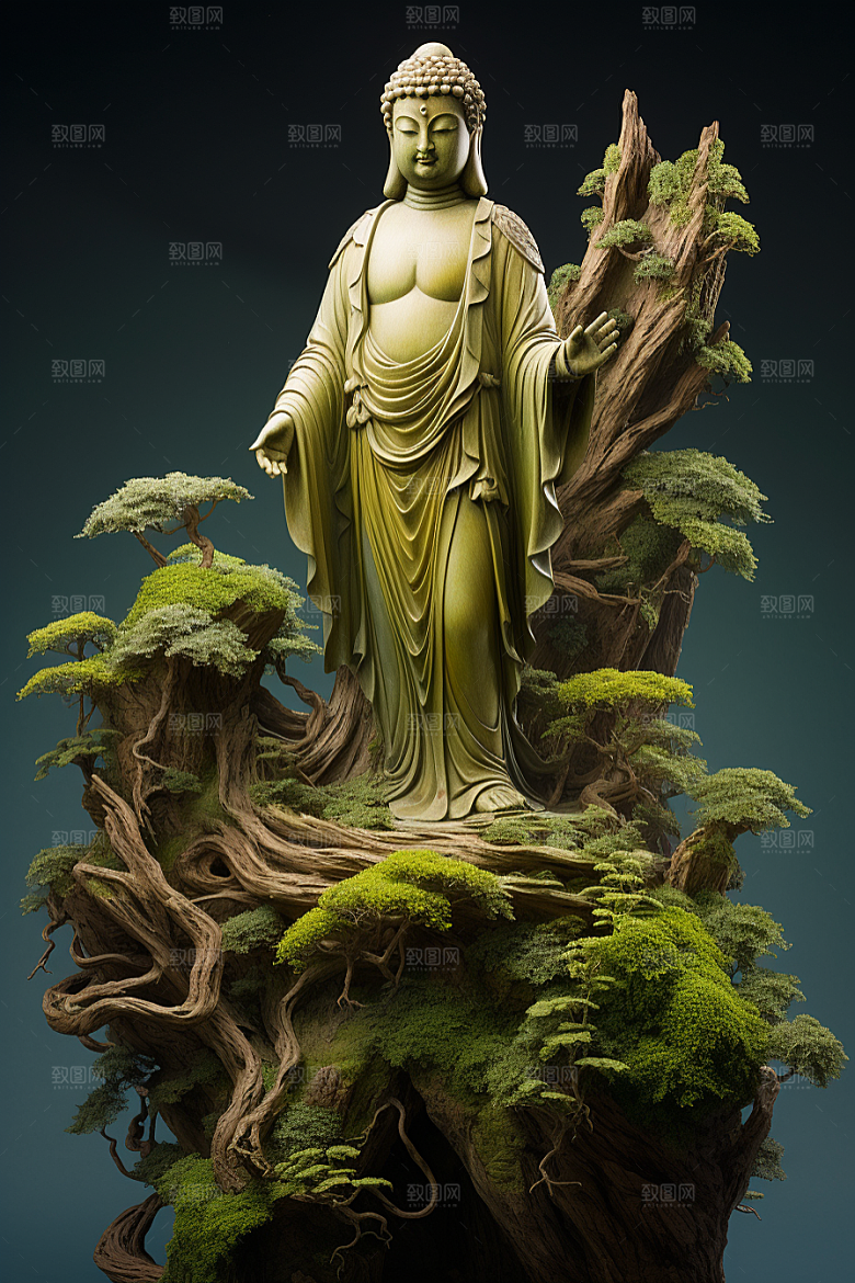 禅意佛像宗教高清素材