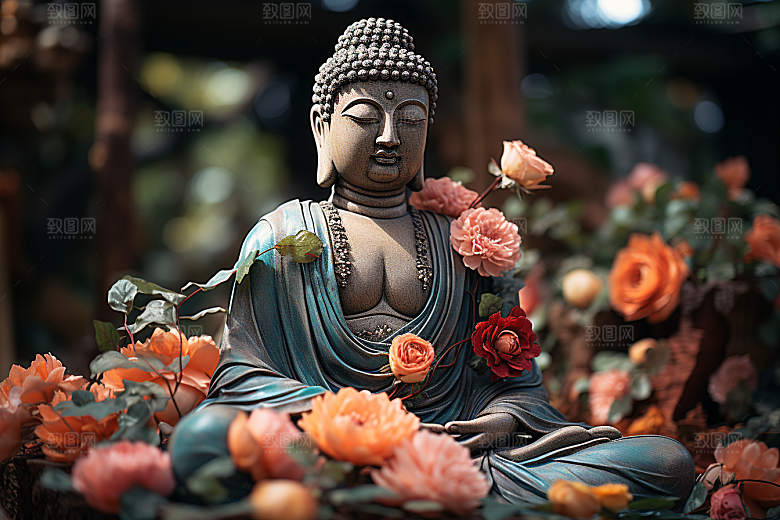 禅意佛像氛围高清素材