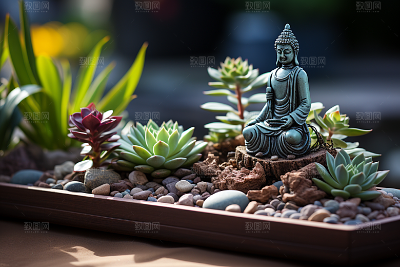 禅意佛像平和高清素材