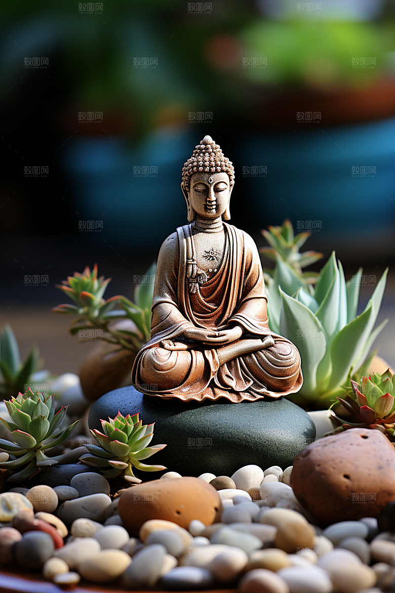 禅意佛像高清宗教素材