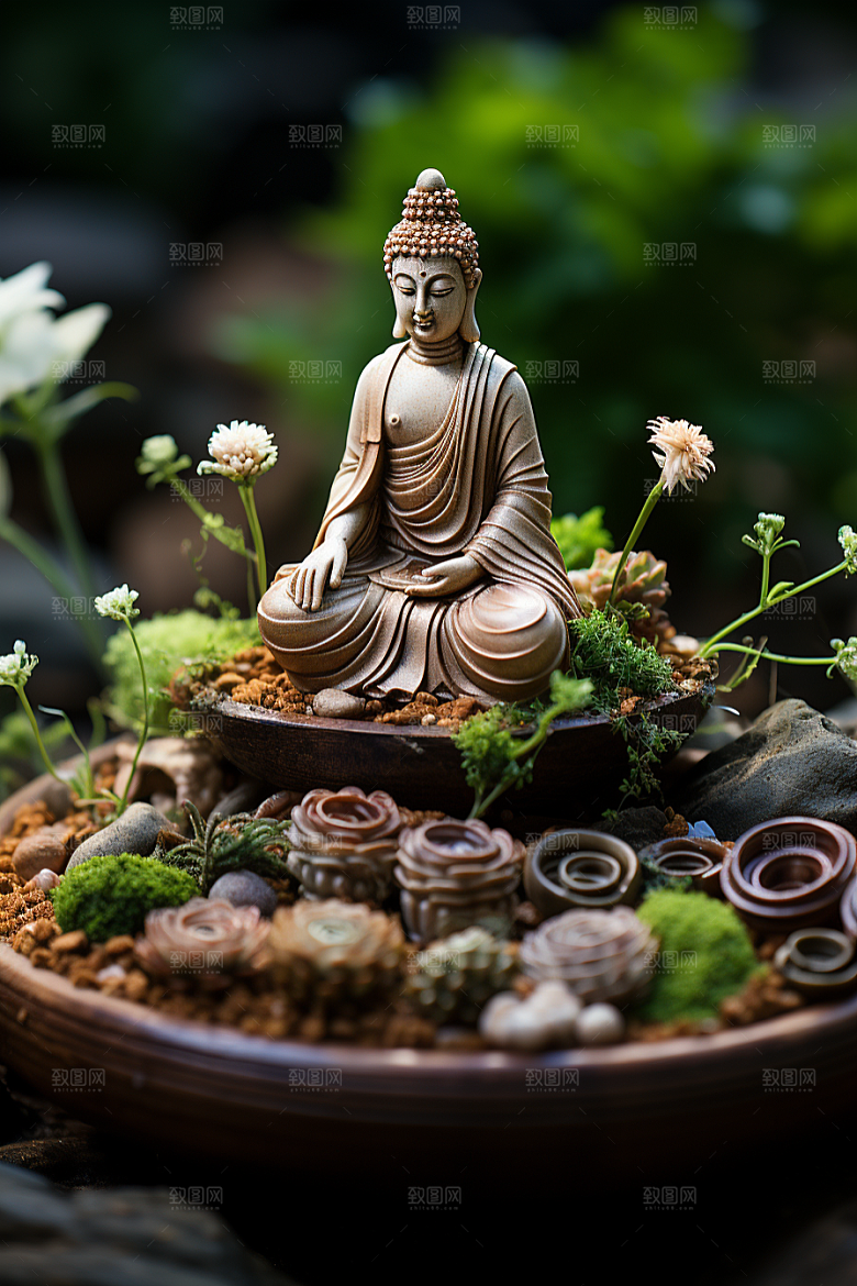 禅意佛像宗教高清素材