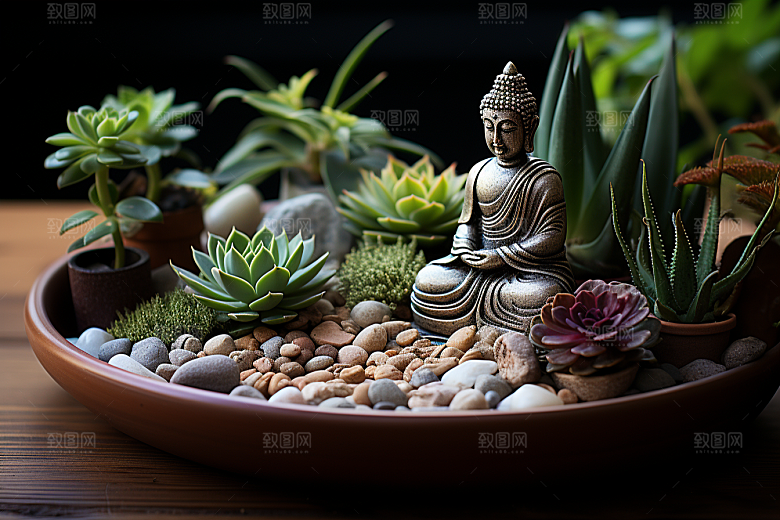 禅意佛像雕像石雕素材