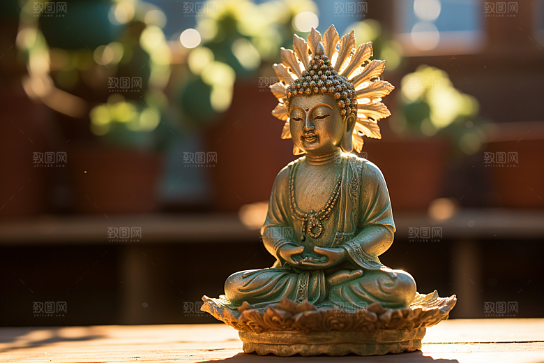 禅意佛像石雕雕塑素材